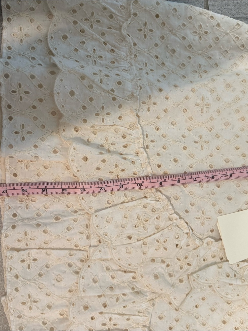 Sezane Cream Eyelet Tiered Mini Skirt NWT - Picture 10 of 10